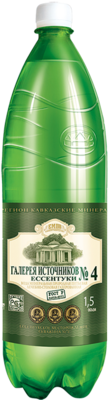 Вода питьевая ЕМВ "Галерея источников №4 г. Ессентуки" лечебно-столовая газированная 1.5 л