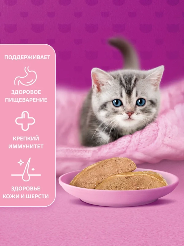 WHISKAS рагу с курицей для котят 75 г WHISKAS рагу с курицей для котят 75 г