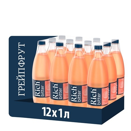 Напиток RICH "Bitter Грейпфрут" сильногазированный 1 л