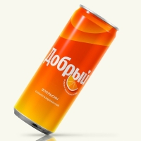 Напиток ДОБРЫЙ со вкусом апельсина газированный 0,33л ж/б