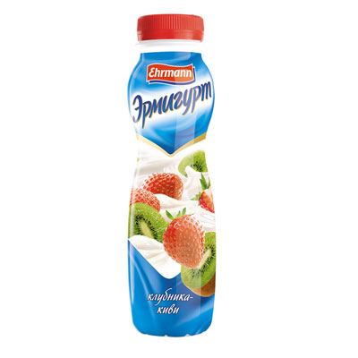 Йогурт питьевой ЭРМИГУРТ клубника-киви 290 мл 1,2%