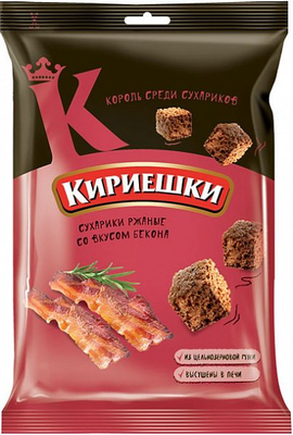 Сухарики КИРИЕШКИ ржаные бекон 100 г