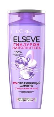 Шампунь L'OREAL "Elseve. Гиалурон Наполнитель"  для обезвоженных и тонких волос увлажняющий 400 мл