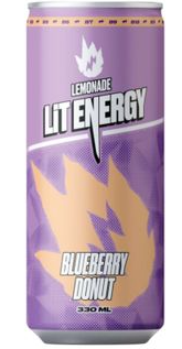 Напиток LIT ENERGY LEMONADE "Blueberry Donut" сильногазированный 0.33 л