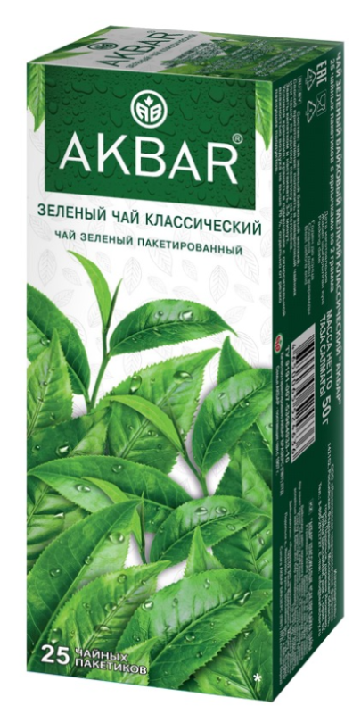Чай зеленый AKBAR "Классический" 25х2г