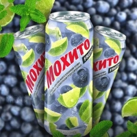 Напиток ОЧАКОВО "Коктейль Мохито черника-голубика" среднегазированный 0.45 л