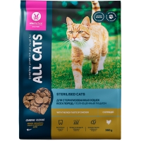 ALL CATS ALL CATS корм сухой д/взр. стерилизованных кош. с курицей, пп, 350 г