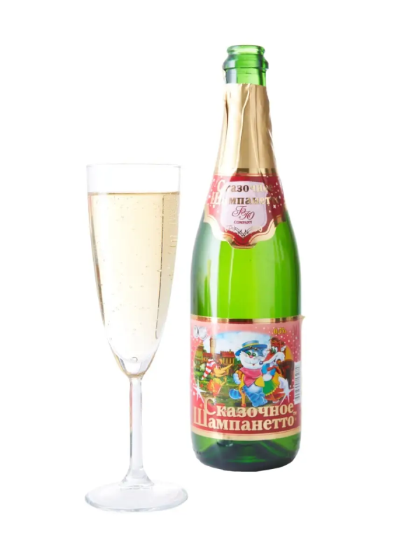 Напиток Напиток "Сказочное Шампанетто" детское шампанское Дюшес сильногазированный 0.75 л