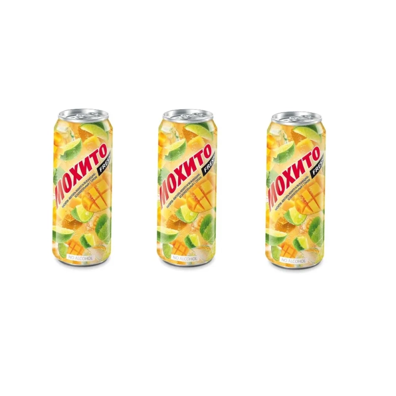 Напиток ОЧАКОВО Напиток ОЧАКОВО "Коктейль Мохито освежающий манго" среднегазированный 0.45 л