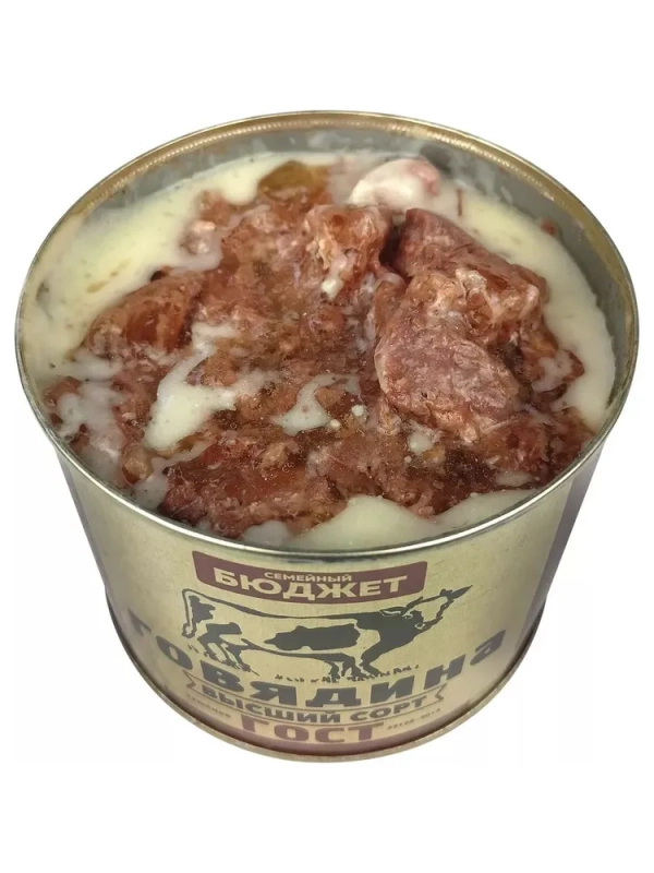 Говядина тушеная СЕМЕЙНЫЙ БЮДЖЕТ высший сорт 500 г Говядина тушеная СЕМЕЙНЫЙ БЮДЖЕТ высший сорт 500 г