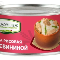 Каша АГРОКОМПЛЕКС рисовая со свининой 325 г