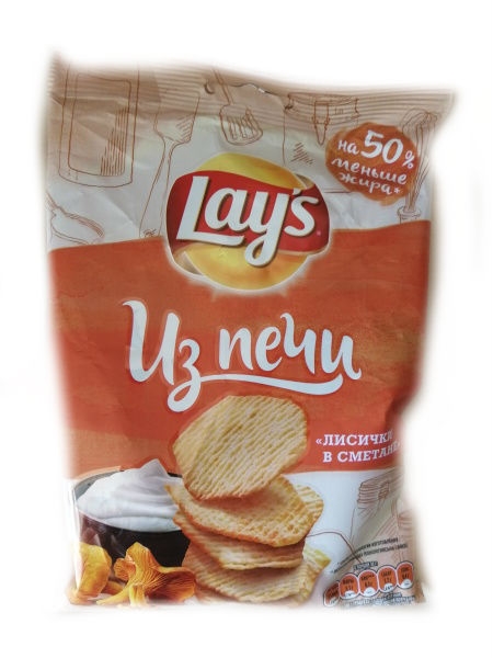 Чипсы LAYS "Из печи" грибы лисички в сметане 85 г