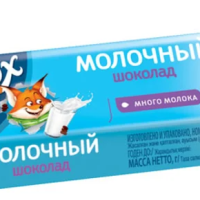Батончик BABYFOX молочный  с молочной начинкой 45 г