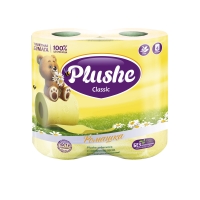 Бумага туалетная PLUSHE "Classic" ромашка двухслойная 4 шт.