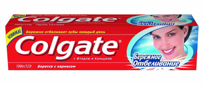 Зубная паста Colgate Бережное отбеливание туб. 100 мл кор. картон.1
