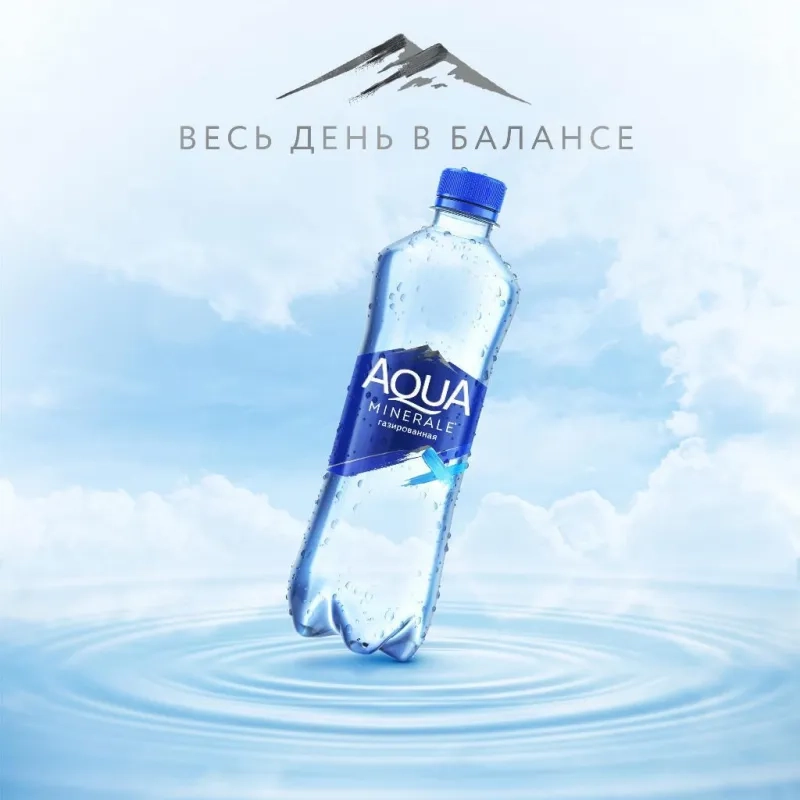 Вода питьевая AQUA MINERALE газированная 0.5 л Вода питьевая AQUA MINERALE газированная 0.5 л