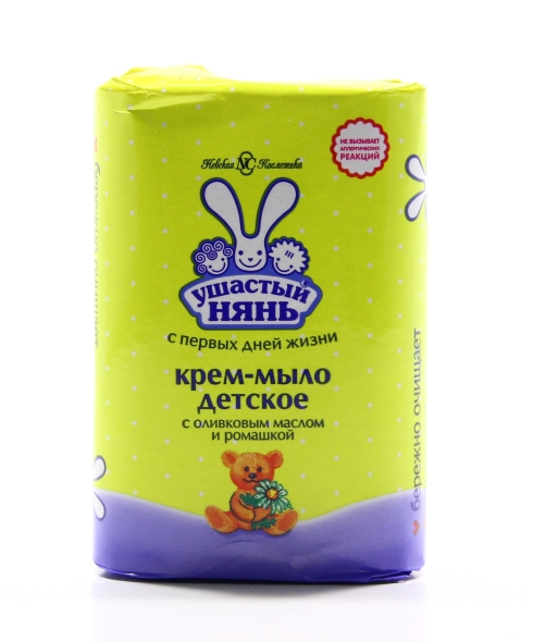 Ушастый нянь Крем-мыло детское с оливковым маслом и ромашкой уп. 90г