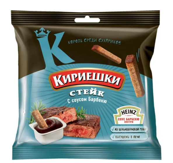 Сухарики КИРИЕШКИ ржаные стейк с соусом барбекью 60 г
