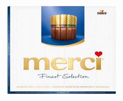 Конфеты STORCK "Merci" с молочным шоколадом 250 г