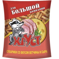 Сухарики ХРУСТ ржано-пшеничные ветчина и сыр 100 г