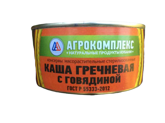 Каша АГРОКОМПЛЕКС гречневая с говядиной 325 г