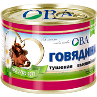 Говядина тушеная ОВА высший сорт 525 г