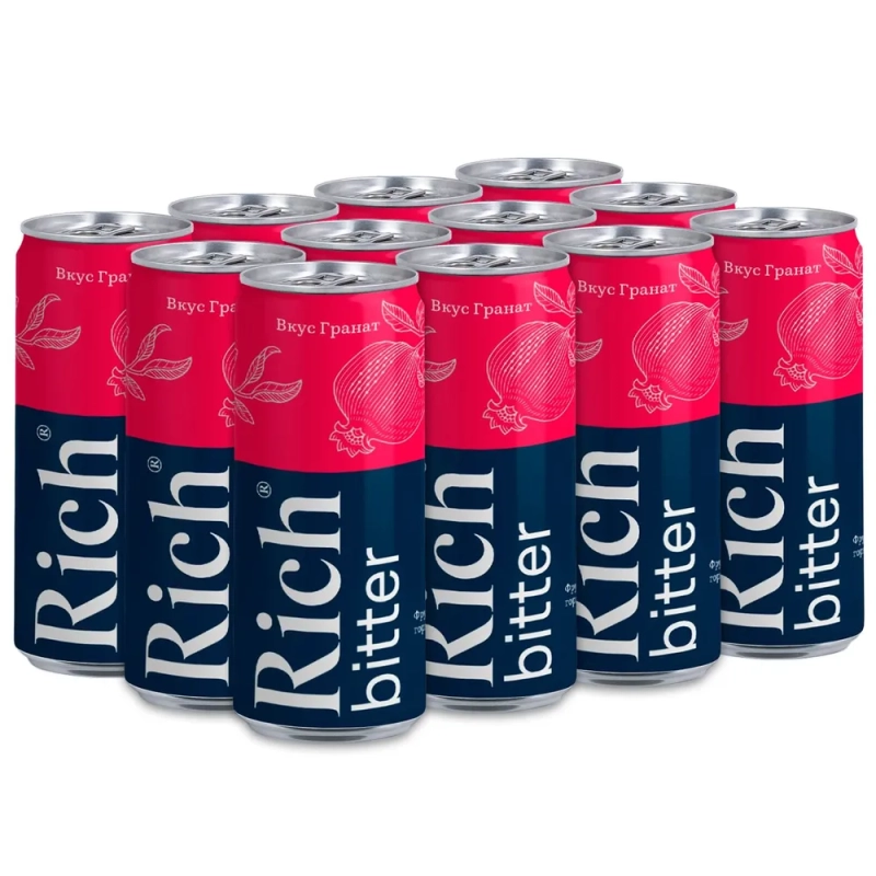 Напиток RICH Напиток RICH "Bitter Гранат" сильногазированный 0.33 л
