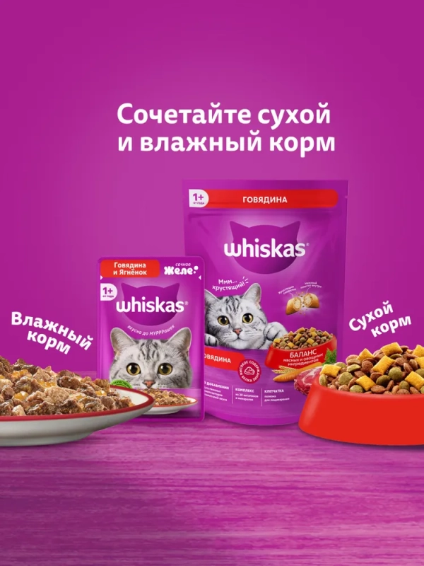 WHISKAS рагу с говядиной и ягненком 75 г WHISKAS рагу с говядиной и ягненком 75 г