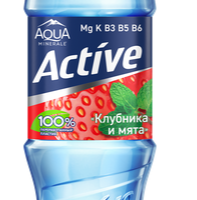 Вода питьевая AQUA MINERALE "Active. Клубника и мята" негазированная 0.5 л