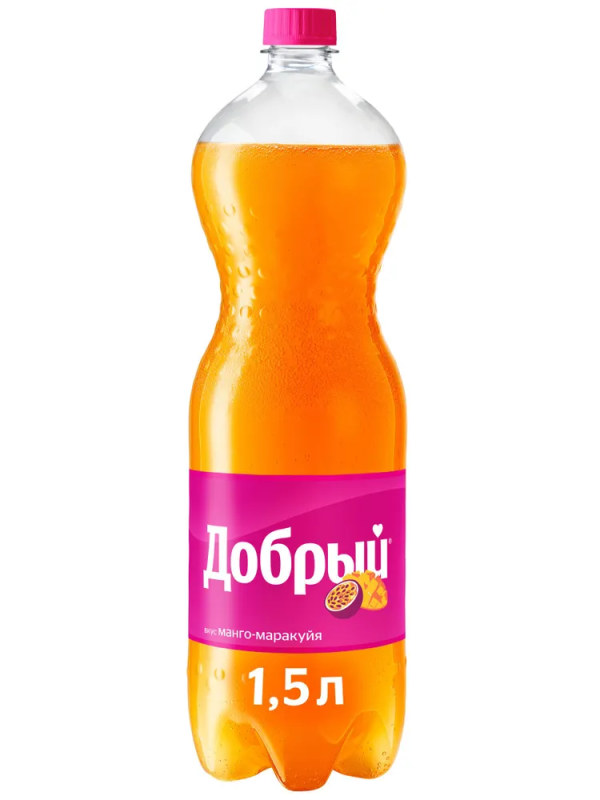 Напиток ДОБРЫЙ "Манго-маракуйя" сильногазированный 1.5 л