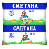 Сметана КУБАНСКИЙ МОЛОЧНИК  20% 400 г пленка