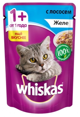 WHISKAS желе с лососем 75 г WHISKAS желе с лососем 75 г