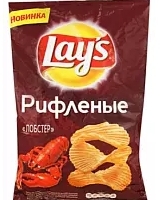 Чипсы LAYS рифленые лобстер 140 г