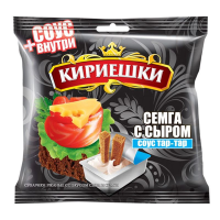 Сухарики КИРИЕШКИ ржаные семга с сыром и соусом тар-тар 60 г