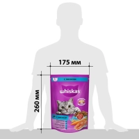 WHISKAS подушечки с нежным паштетом "Аппетитный обед с лососем" 350 г