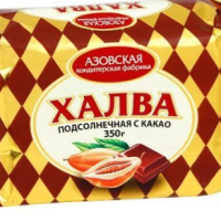 Халва подсолнечная с какао 350 г Азовская КФ