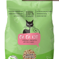 Наполнитель для туалета СИ СИ КЭТ древесный 8 л