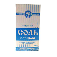 Соль ИЛЕЦКАЯ поваренная пищевая высшего сорта 1 кг коробка