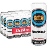 Напиток энергетический TEN STRIKE Dark 0.45 л