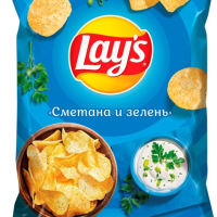 Чипсы LAYS сметана и зелень 140 г