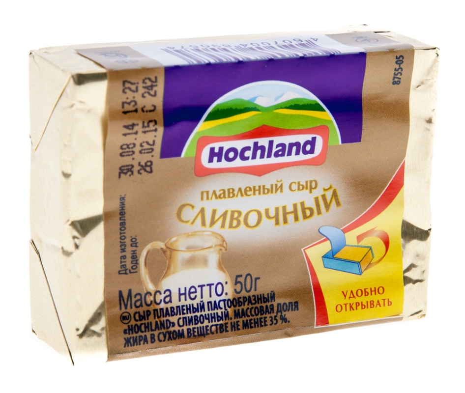 Сыр HOCHLAND плавленый сливочный 50 г 35%