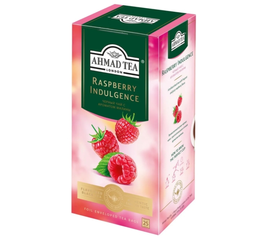 Чай черный AHMAD TEA "Raspberry Indulgence" 25х1,5г