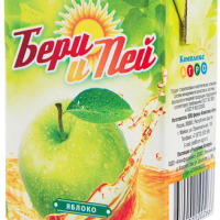 Нектар БЕРИ И ПЕЙ яблоко 0.2 л