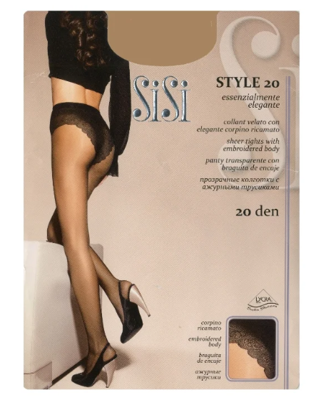 Колготки SISI "Style" miele (легкий загар) 4L 20 den
