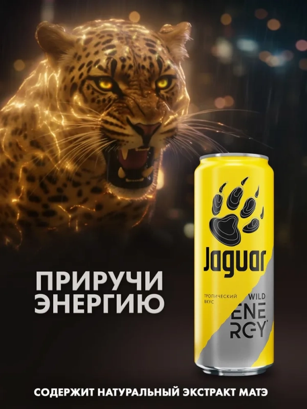Напиток энергетический JAGUAR "Wild" 0.5 мл