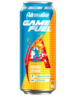 Напиток энергетический ADRENALINE Напиток энергетический ADRENALINE "Game Fuel" игровая энергия со вкусом манго 449 мл