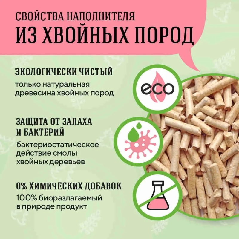 Наполнитель для туалета СИ СИ КЭТ древесный 8 л