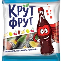 Мармелад жевательный КРУТ ФРУТ кола и лайм, вишня и кола, кола и ваниль 70 г