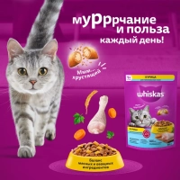 WHISKAS подушечки для стерилизованных кошек и котов с курицей 350 г