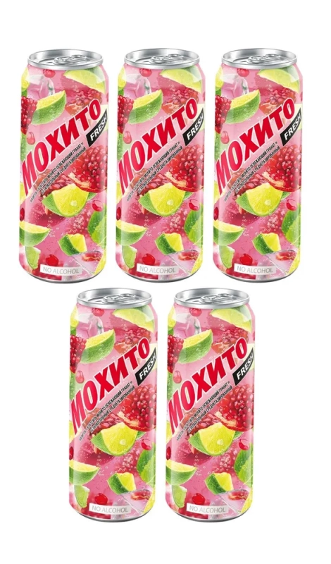 Напиток МОХИТО Гранат CITY BAR газированный 0,45л ж/б